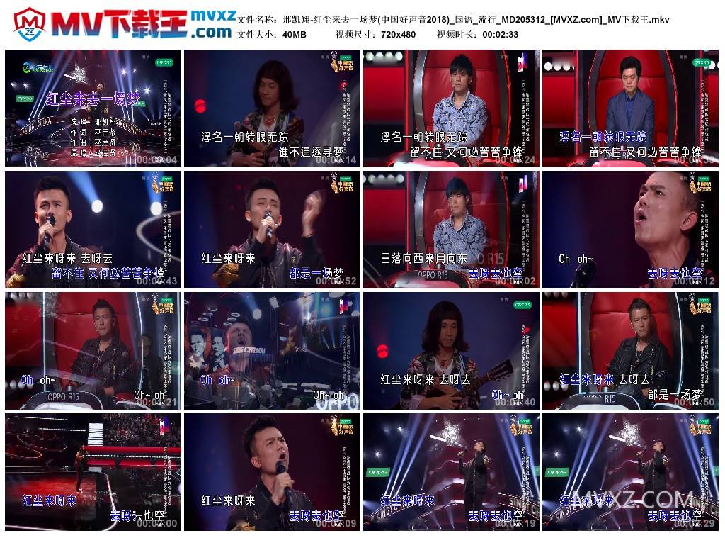 邢凯翔-红尘来去一场梦(中国好声音2018)_国语_流行_MD205312